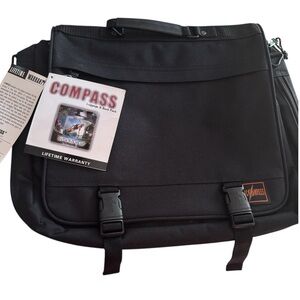 Classic Black Laptop Messenger Bag